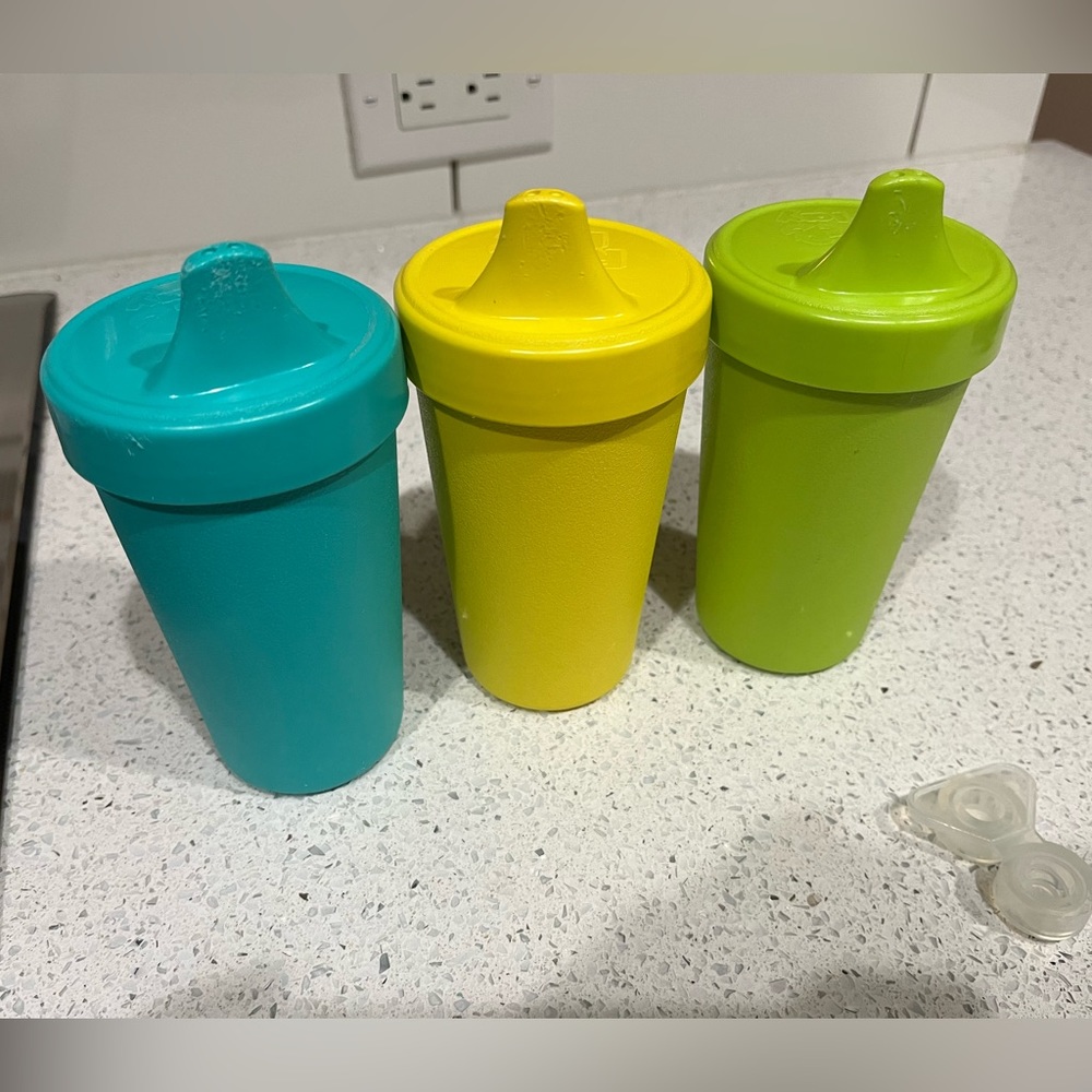 Re-play No-Spill Sippy Cup - 3 cups plus extra valve plus soft spout cup